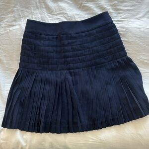 Jcrew navy pleated mini skirt